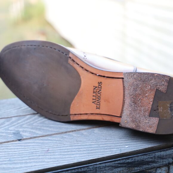 Allen Edmonds Lucca 8.5-D Brown Mens Dress Shoes - Picture 11 of 14